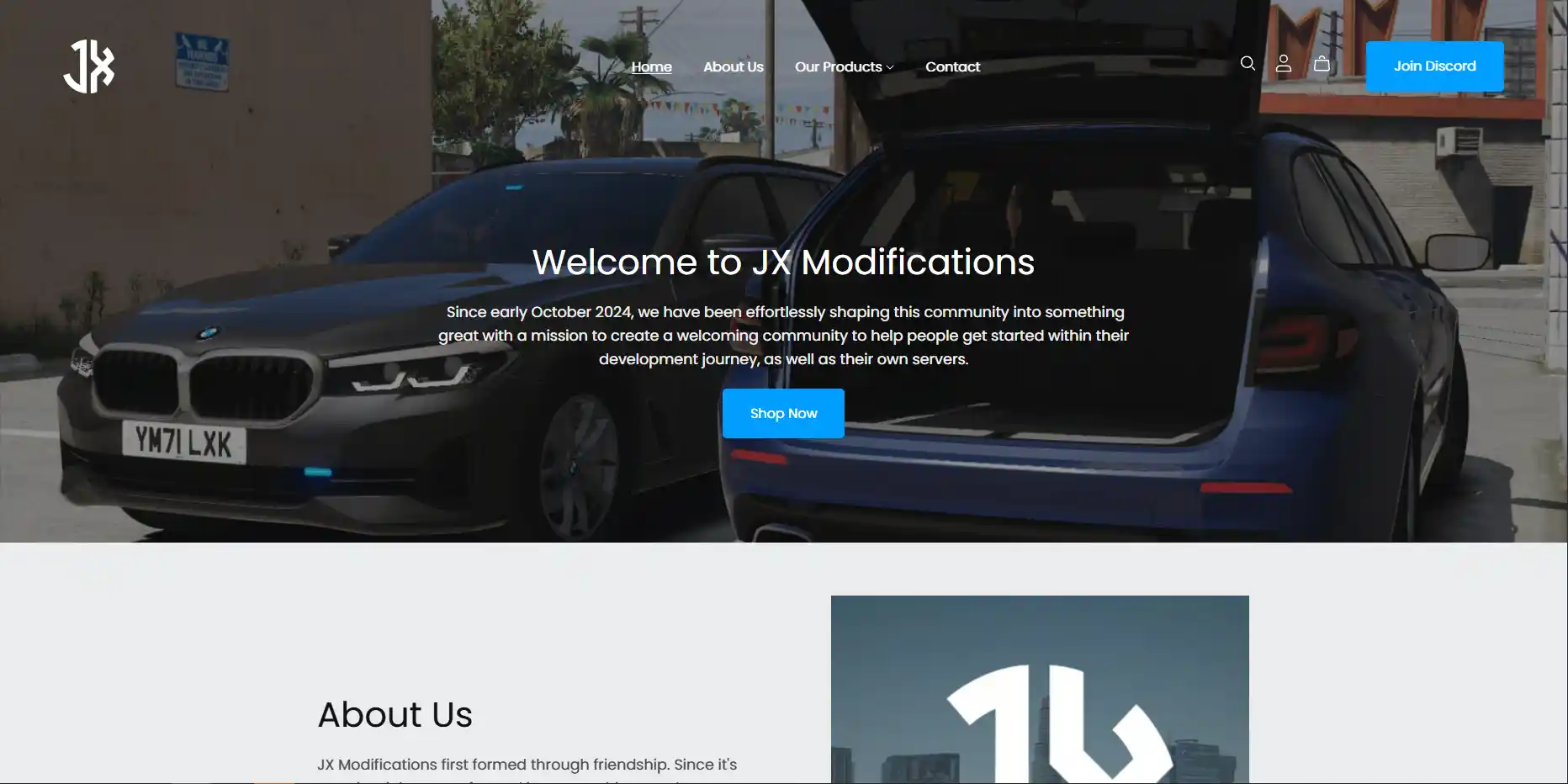 JX Modifications website preview
